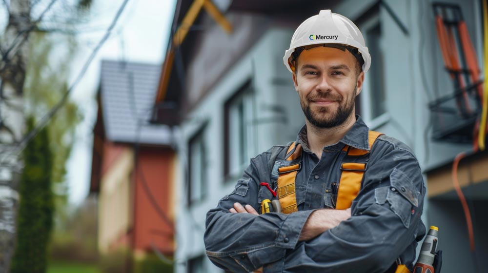 Mercury installation worker